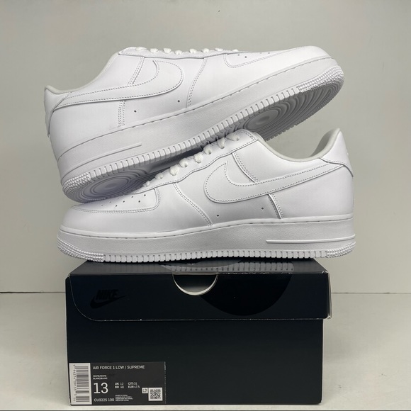Nike Air Force 1 X Supreme “White Box Logo” NEW 2021 - Picture 3 of 4